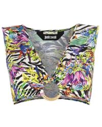 Just Cavalli - Tops ,Veelkleurig ,Multi-Gekleurde Basic Tops 74Pbm 210Js 191899 - Lyst