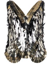 Alberta Ferretti - Top Met Pailletten - Lyst