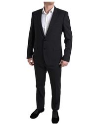 Dolce & Gabbana - Schwarzer slim fit 2-teiliger anzug - Lyst