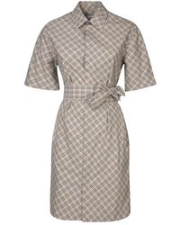 Burberry - Kariertes kleid aw24 - Lyst