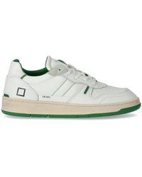 Date - Court 2.0 nylon bianco verde sneaker - Lyst