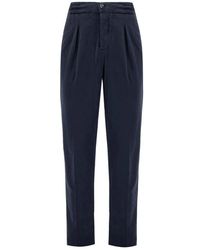 Kiton - Broeken ,Blauw ,Katoen Joggingbroek - Lyst