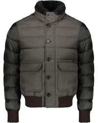 Moorer - Bomberjack Met Shearling Kraag - Lyst