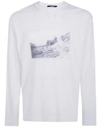 Jacquemus - Tops ,Blauw ,Katoen Le T-Shirt Paysan Lange Mouwen - Lyst