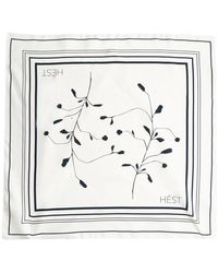 Hèst - Accessoires ,Wit ,Wit Alyssum Zijden Sjaal - Lyst