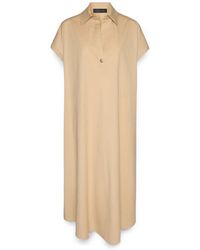 Elena Miro - Midi-Kleid Aus Popeline - Lyst