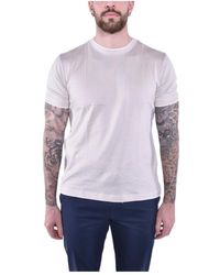 Eleventy - Giza cotton crewneck t-shirt beige - Lyst