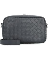 Bottega Veneta - Tassen ,Grijs ,Leer Small Intrecciato Camera Bag - Lyst
