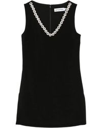 Self-Portrait - Crepe Mini Jurk Met Sierrand - Lyst