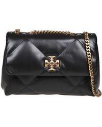 Tory Burch - Diamantgesteppte lederschultertasche - Lyst