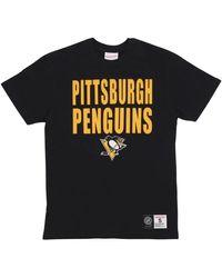 Mitchell & Ness - Tops ,Zwart ,Katoen Pittsburgh Penguins Nhl Tee Shirt - Lyst