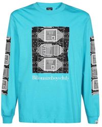 Billionaire - Bedrucktes Baumwoll Langarm T-Shirt - Lyst