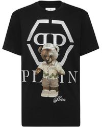 Philipp Plein - T-Shirt Met Ronde Hals Crystal Teddy Bear - Lyst