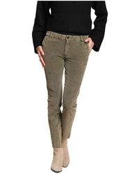 Mason's - Broeken ,Groen ,Katoen Slim Fit Groene Chino Broek Corduroy - Lyst
