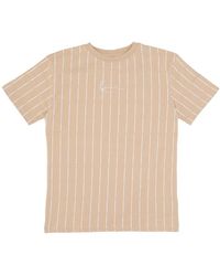 Karlkani - Handtekening Ster Pinstripe Tee Zachte Pasvorm - Lyst