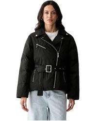 KARL LAGERFELD - Gevoerde Bikerjack Met Riem - Lyst