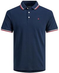 Jack & Jones - Casual polo shirt mit v-ausschnitt - Lyst