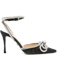 Mach & Mach - Schwarze Glitzer High Heels - Lyst