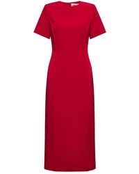 Silvian Heach - Midi Jurk Met Ronde Hals - Lyst