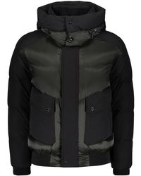 Moorer - Jassen ,Groen ,Polyester Donsjack Met Capuchon En Zakken - Lyst