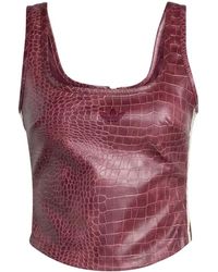 adidas - Fitness ,Bruin ,Polyester Pleather Corset - Lyst