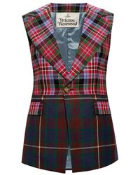 Vivienne Westwood Checked Vest - Rood