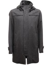 Herno - Wol Kasjmier Halve Jas Jas - Lyst