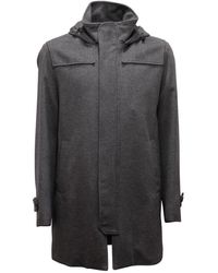 Herno - Wol Kasjmier Halve Jas Jas - Lyst