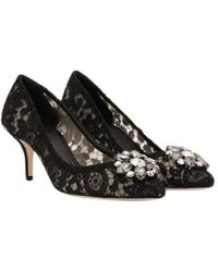 Dolce & Gabbana - Zapatos de tacón arcoíris de encaje con broche - Lyst