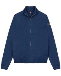 Colmar - Truien & Vesten ,Blauw ,Wol Blauwe Cashmere Blend Zip Trui - Lyst