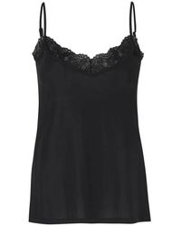 Masai - Feminines basic-top mit verstellbaren trägern und spitzenbesatz - Lyst