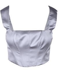 alma sanchez - Tops ,Grijs ,Polyester Sleeveless Top - Lyst
