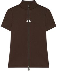 Courreges - Fitness ,Bruin ,Nylon Interlock Trainingsjack - Lyst