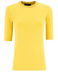 Fabiana Filippi - Geripptes baumwoll-slim-fit-t-shirt - Lyst