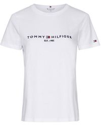 Tommy Hilfiger Ww0ww28681 t-shirt à manches courtes - Blanc