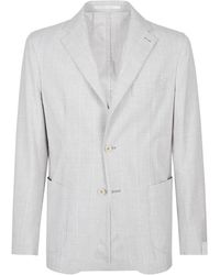 Eleventy - Jassen ,Grijs ,Katoen Soft Jacket - Lyst