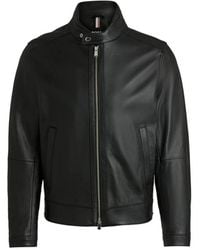 HUGO - Leather Jackets - Lyst