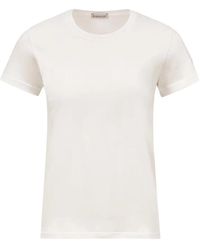 Moncler - Logo Patch Katoenen Jersey T-Shirt - Lyst