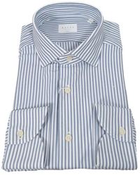 Xacus - Blau-weiß gestreiftes tailor fit active hemd - Lyst