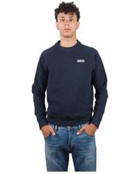 Barbour - Hoodies & Sweatvesten ,Blauw ,Katoen Blauwe All-Seasons Sweatshirt Lange Mouw - Lyst