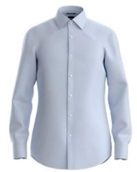 HUGO - Overhemden ,Blauw ,Katoen Boss Shirts - Lyst