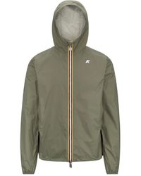 K-Way - Jassen ,Groen ,Nylon Jake Plus. 2 Jacket - Lyst