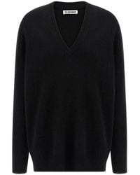 Jil Sander - Woll- Und Kaschmirpullover Mit V-Ausschnitt - Lyst