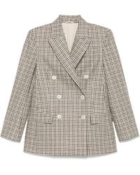 Brunello Cucinelli - Jassen Double-Breasted Jas Met Zakken - Lyst
