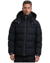 BOSS - Jassen ,Zwart ,Leer Waterafstotend Gewatteerd Jack Met Double B Monogram - Lyst