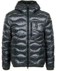 Blauer - Jassen ,Grijs ,Leer Wave Down Jacket - Lyst