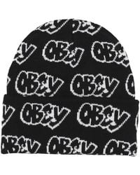 Obey - Schwarze Multi Beanie Mütze Mit Micro Rib - Lyst