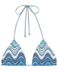 MC2 Saint Barth - Badmode ,Blauw ,Leah Triangle Bikini Top - Lyst