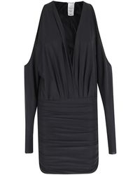 Amazuìn - Kleedjes ,Zwart ,Olivia Draped Mini Jurk - Lyst