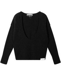 10Days - Truien & Vesten ,Zwart ,Wol Alpaca Wol Oversized Gebreide Trui - Lyst